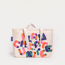 Pembe & Krem Kanvas Çanta