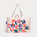 Pembe & Krem Kanvas Çanta