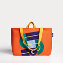 Turuncu & İndigo Kanvas Çanta