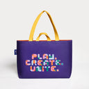 Turuncu & İndigo Kanvas Çanta